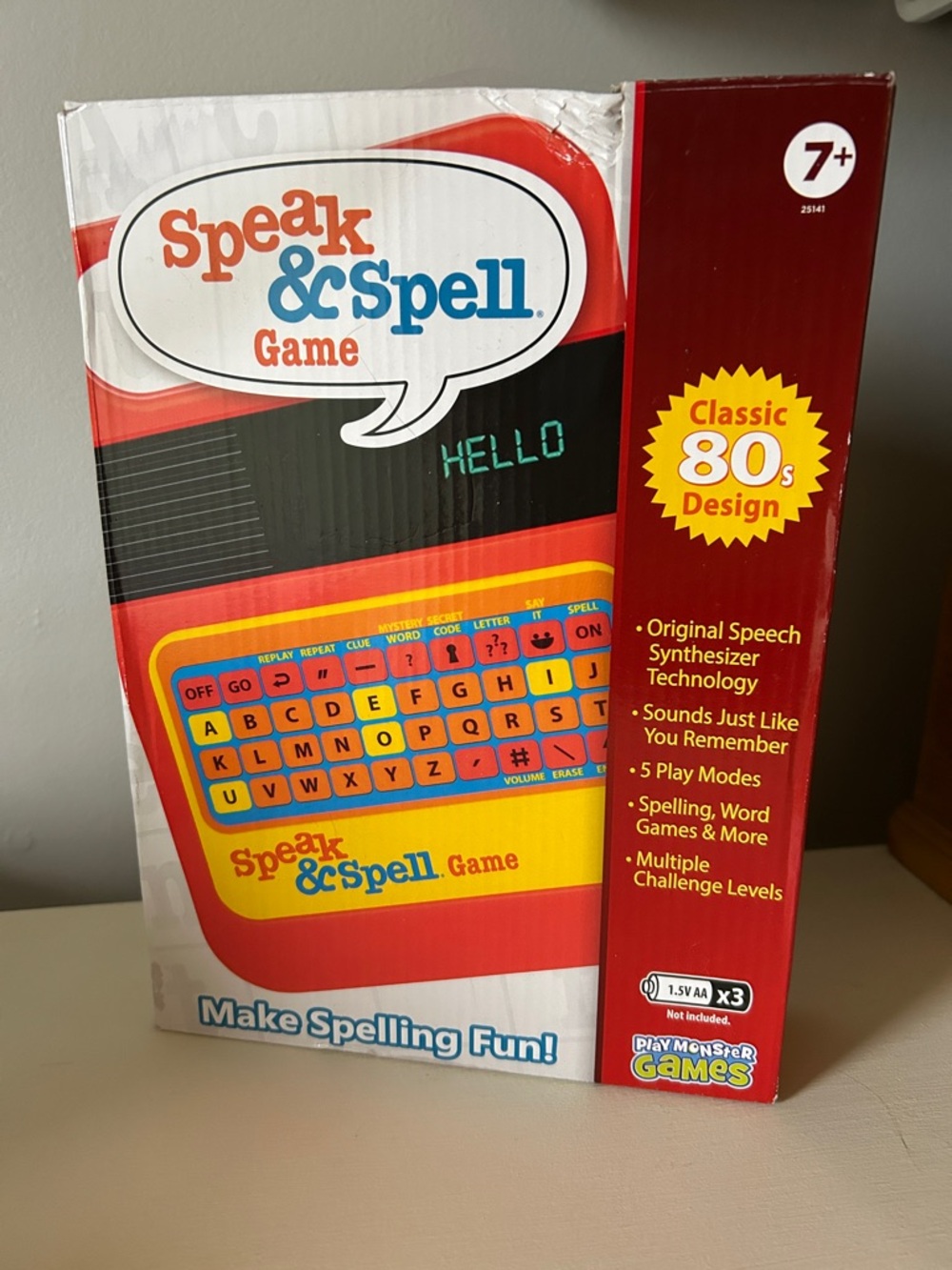 Classic 80s Design Kids Learning Toy - Red/Yellow